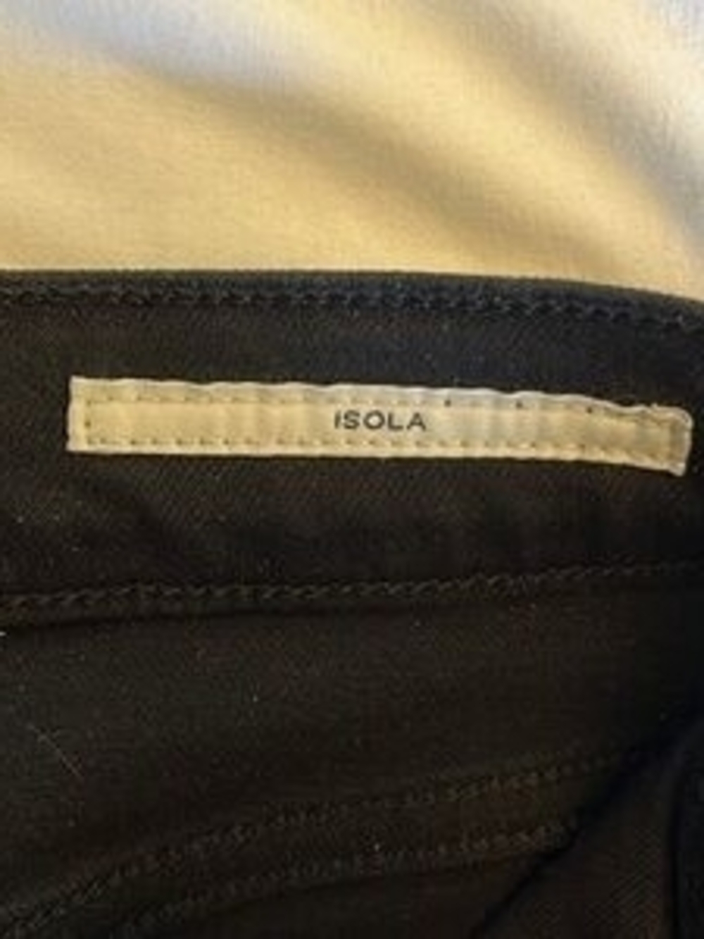 Citizens Of Humanity Black Denim Jeans with Leather Patch - Picture 6 of 11